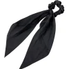 Chouchou foulard long noir Ø8xL37cm