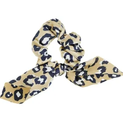 Chouchou motif léopard en mousseline