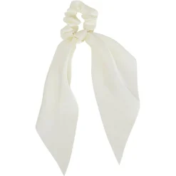 Chouchou ruban long blanc crème Ø7xL25cm