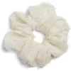Chouchou scrunchie blanc fil doux
