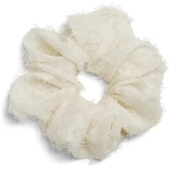 Chouchou scrunchie blanc fil doux