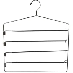 Cintre 4 pantalons en métal noir