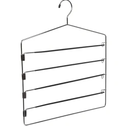 Cintre 4 pantalons en métal noir