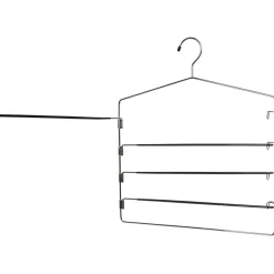 Cintre 4 pantalons en métal noir