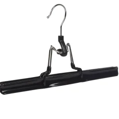 Cintre à pince acier revêtement plastique noir x2