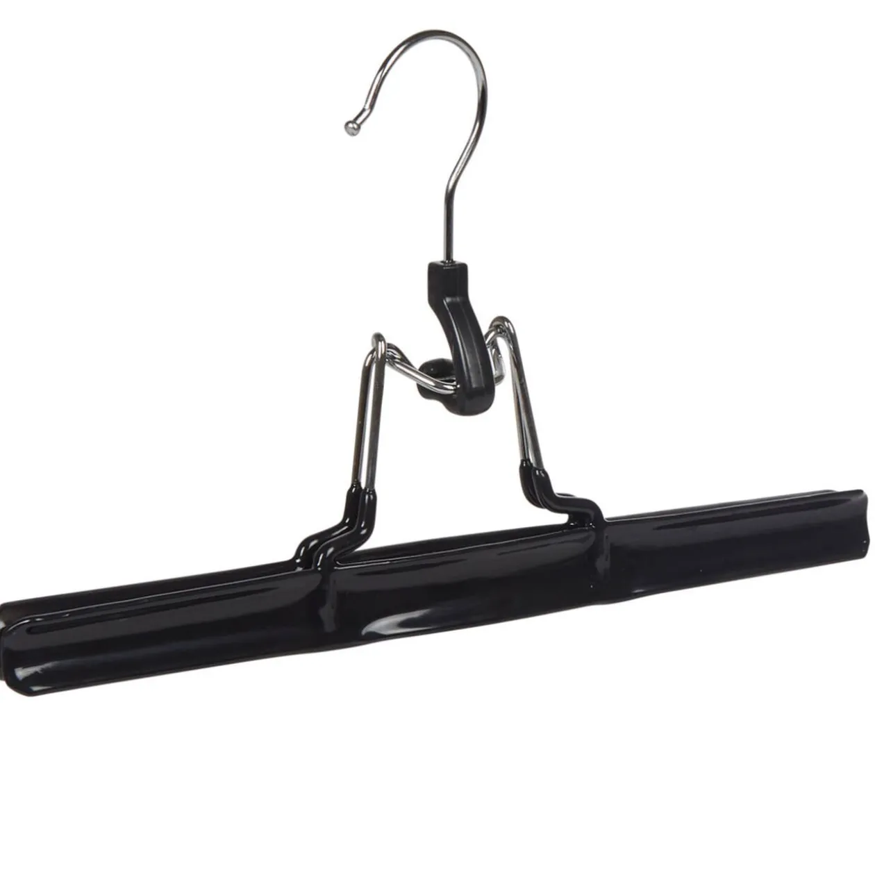 Cintre à pince acier revêtement plastique noir x2