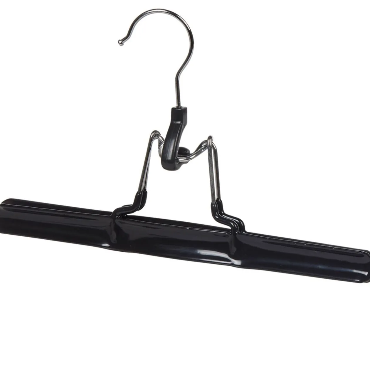 Cintre à pince acier revêtement plastique noir x2