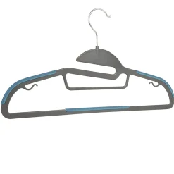 Cintre antidérapant gris bleu x10