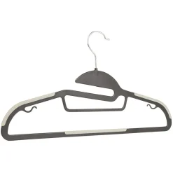 Cintre antidérapant noir gris x10