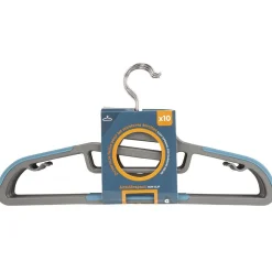 Cintre antidérapant noir gris x10