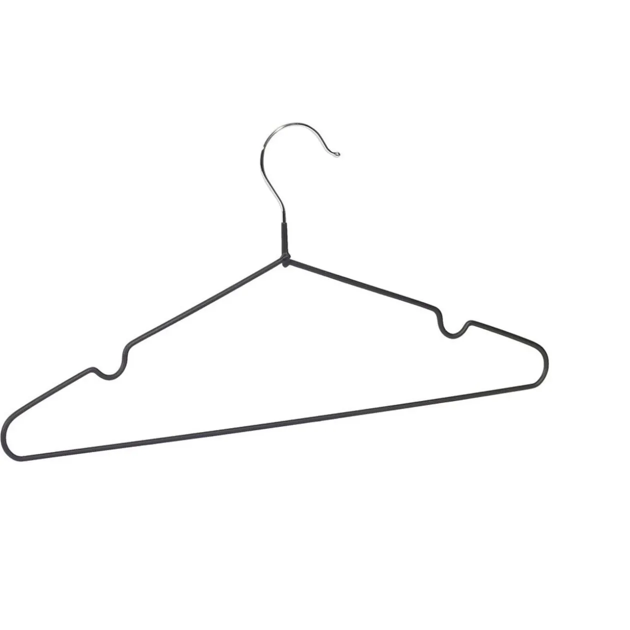 Cintre antiglisse acier revêtement plastique noir x5