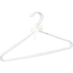 Cintre blanc déco perles x2