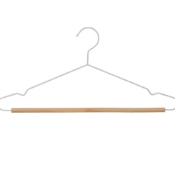 Cintre blanc et bois x 3