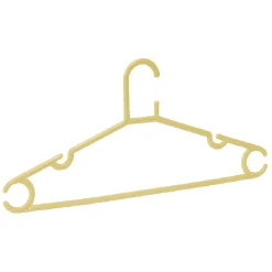 Cintre en plastique jaune x5 - L38,5xH17cm