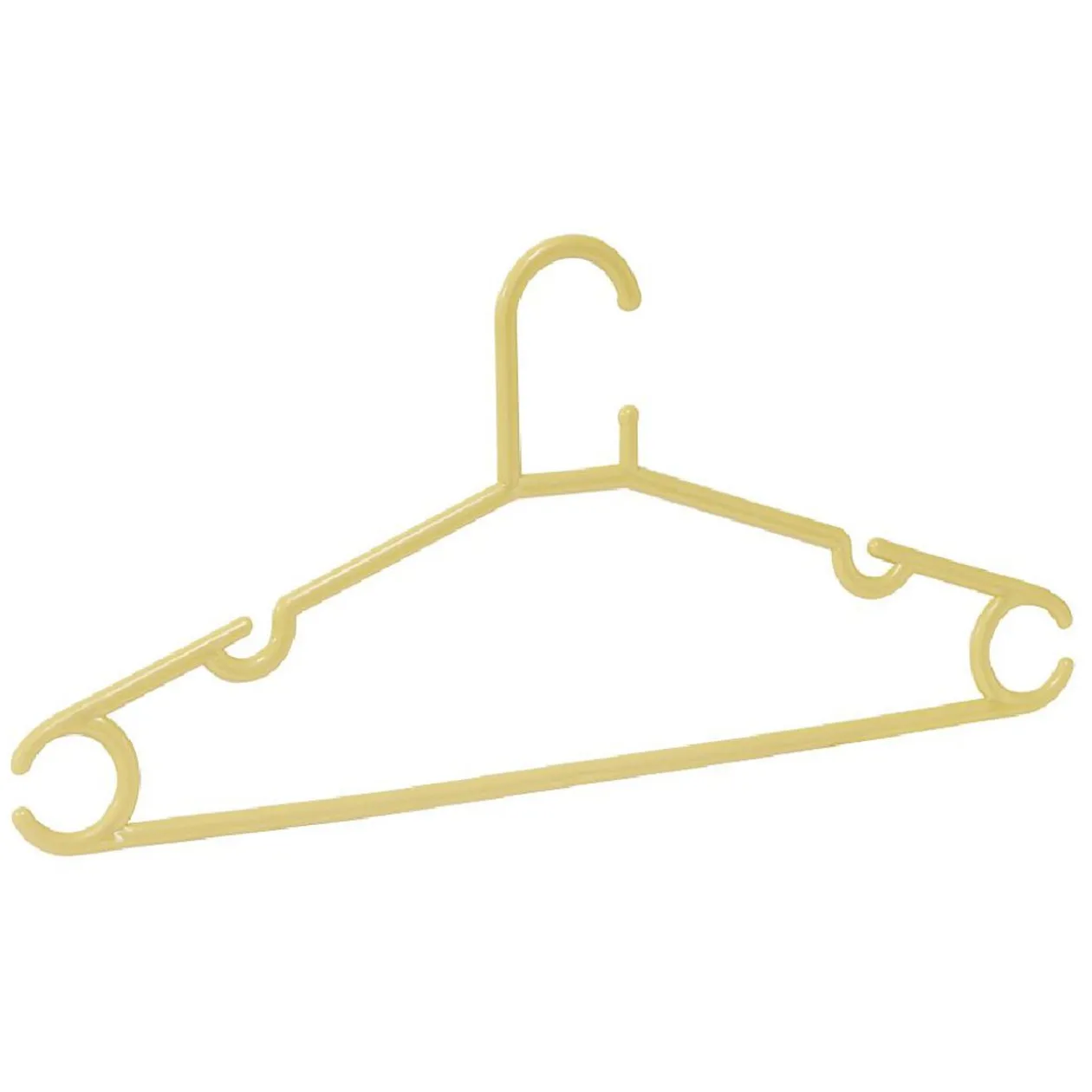 Cintre en plastique jaune x5 - L38,5xH17cm