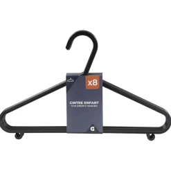 Cintre enfant plastique noir x8