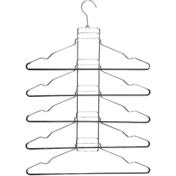 Cintre gain de place pour chemises en fer et pvc noir