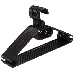 Cintre noir à crochet rotatif x10