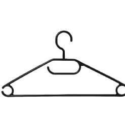 Cintre noir à crochet rotatif x10