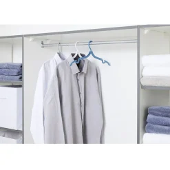 Cintre pliable bleu blanc et gris x3