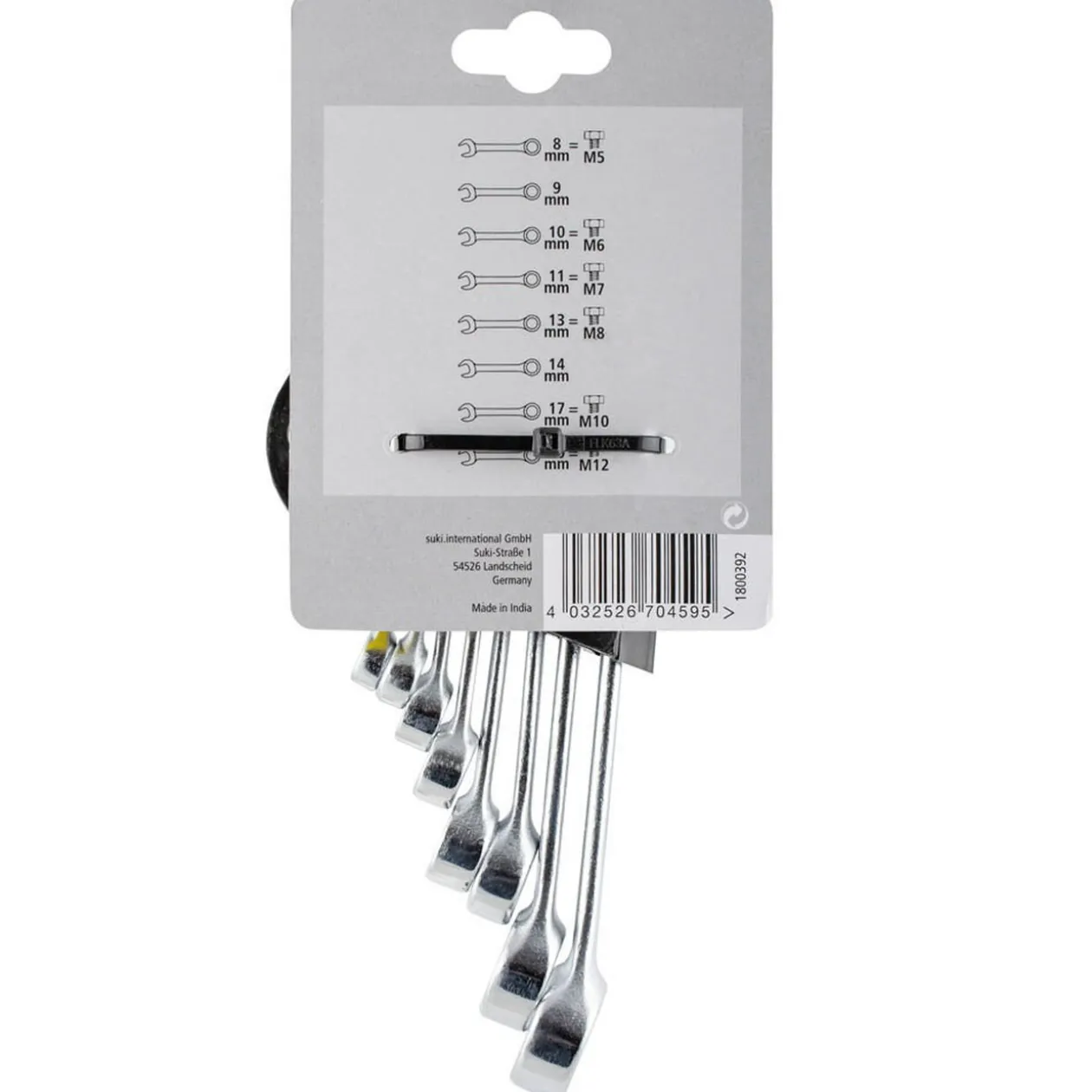 Clé mixte Suki à oeil et fourche 8-19mm 8 pièces