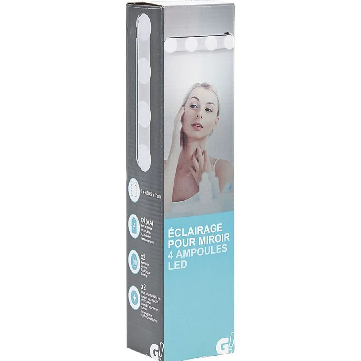 Éclairage pour miroir 4 ampoules