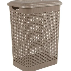 Coffre à linge 50 L gris