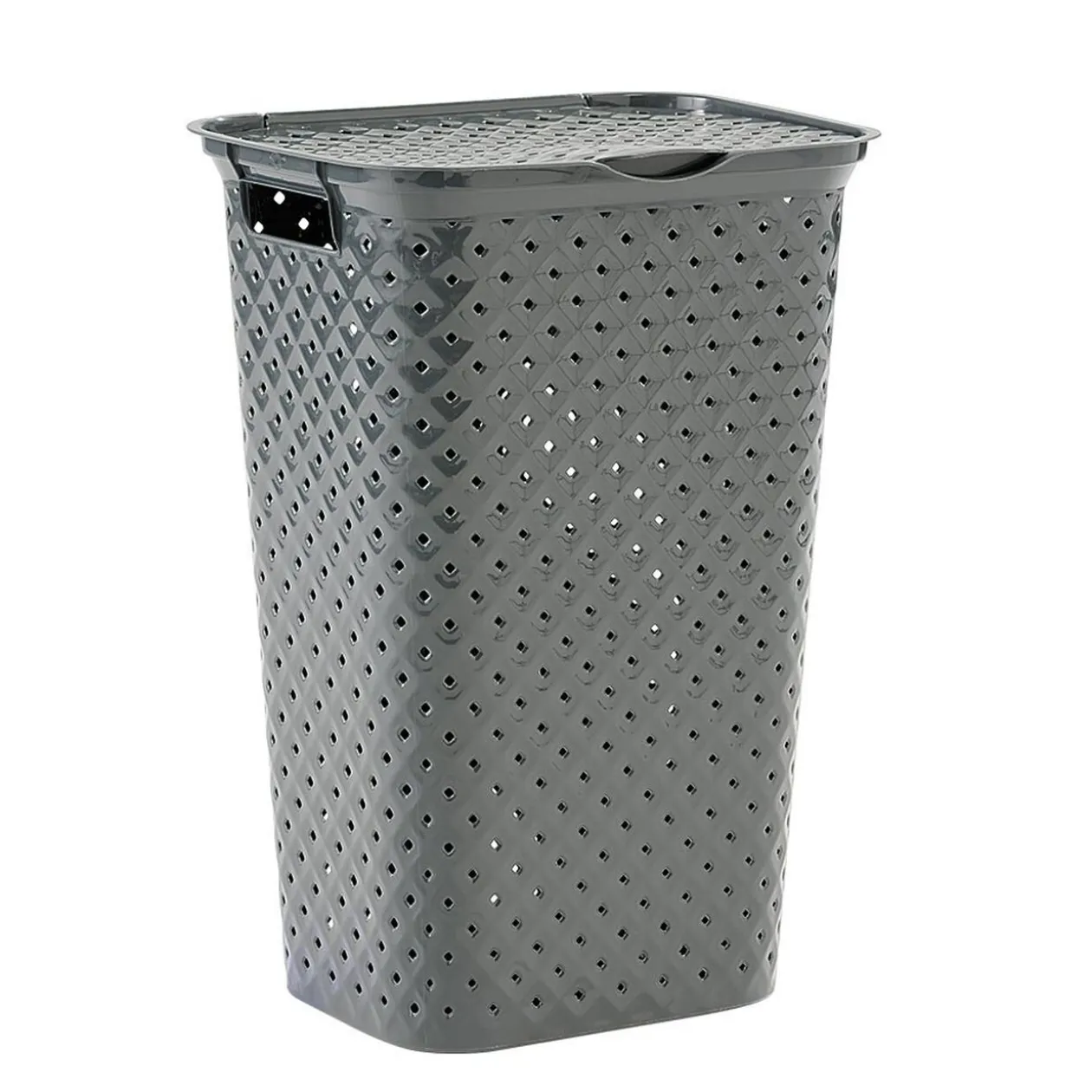 Coffre à linge design diamant