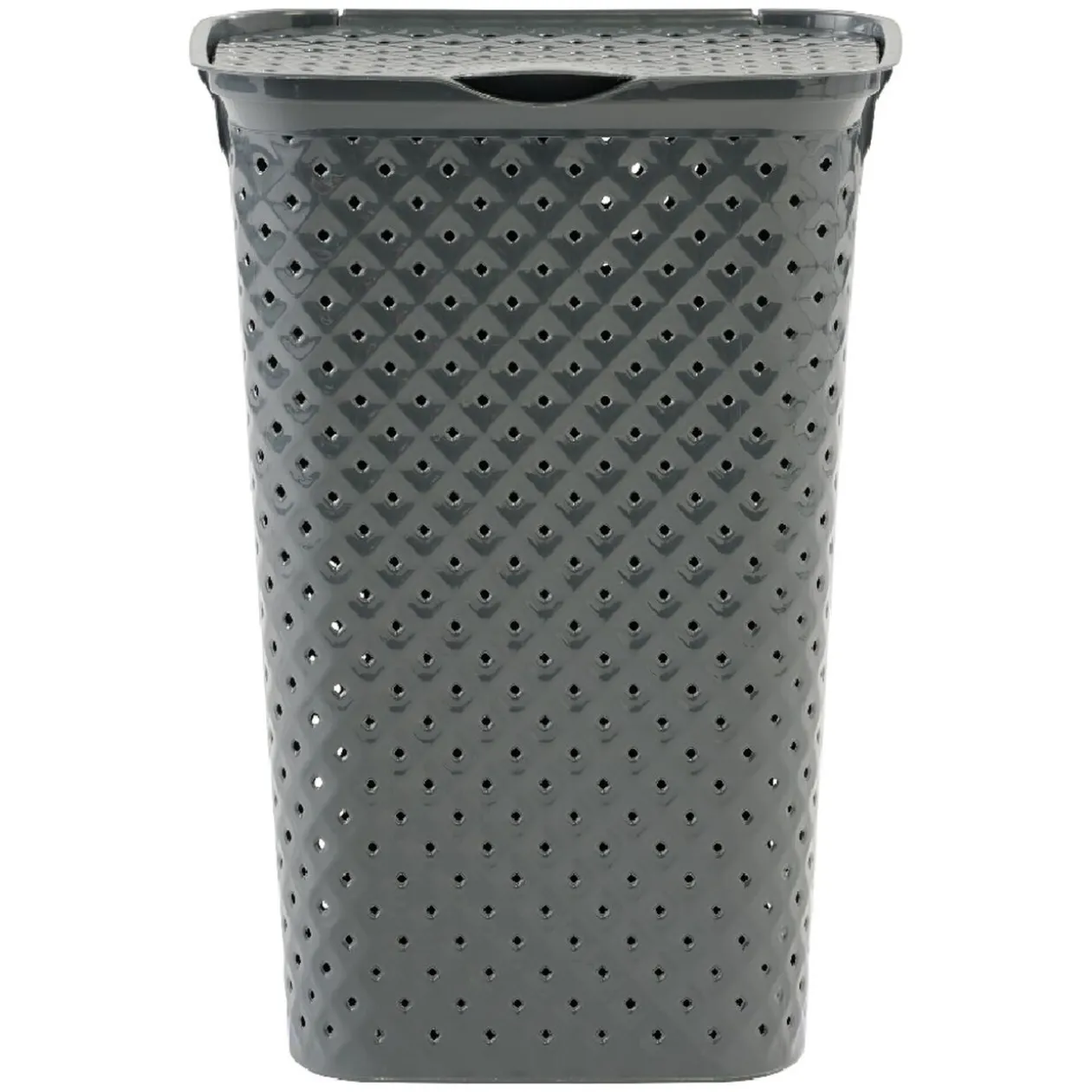 Coffre à linge design diamant