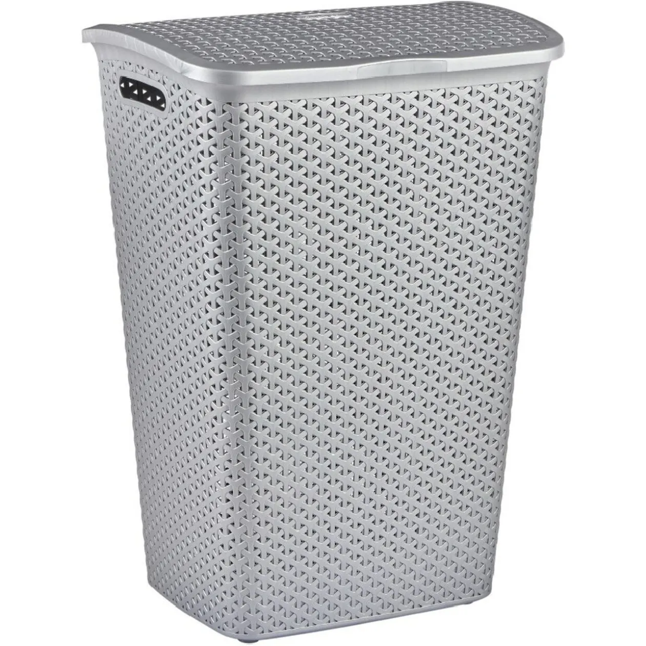 Coffre à linge gris argent 55 L