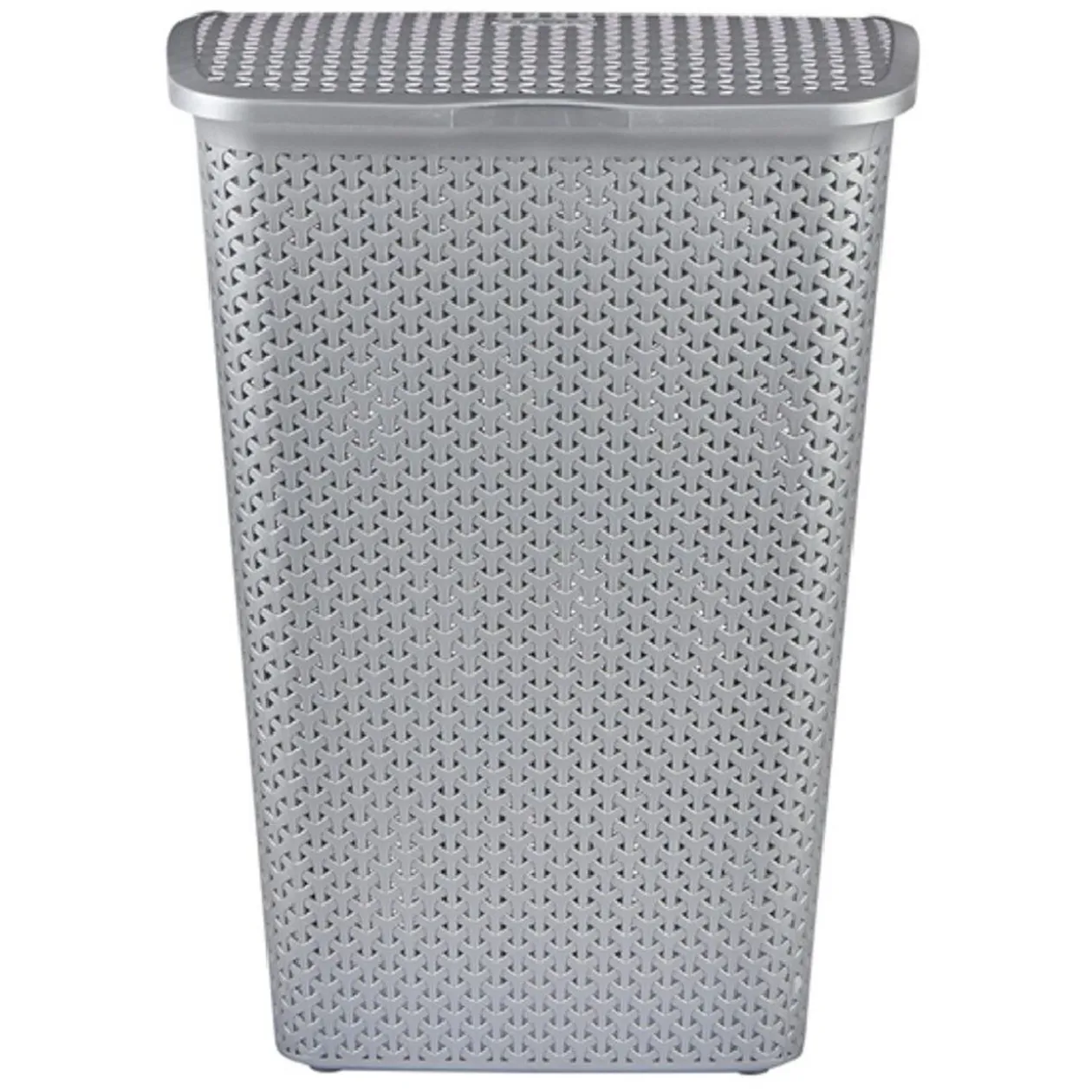 Coffre à linge gris argent 55 L