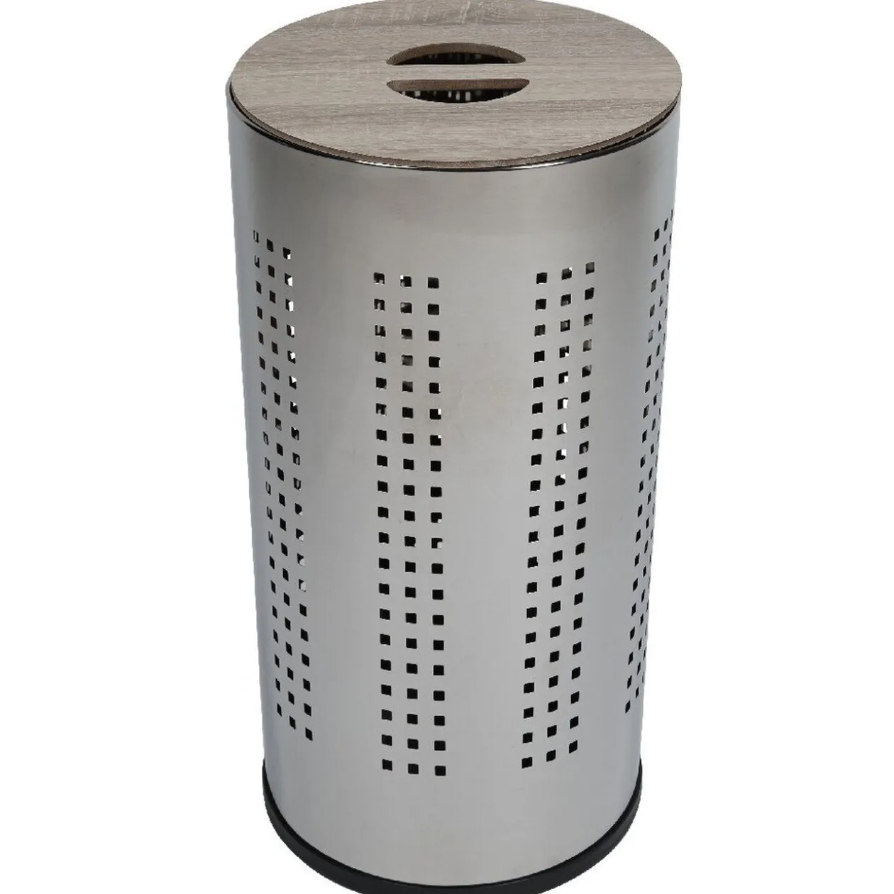 Coffre à linge métallique cylindrique 46L