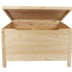 Coffre bois pin massif à monter soi-même grand modèle