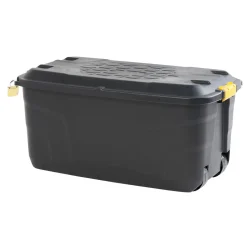 Coffre malle de rangement 145 L noir
