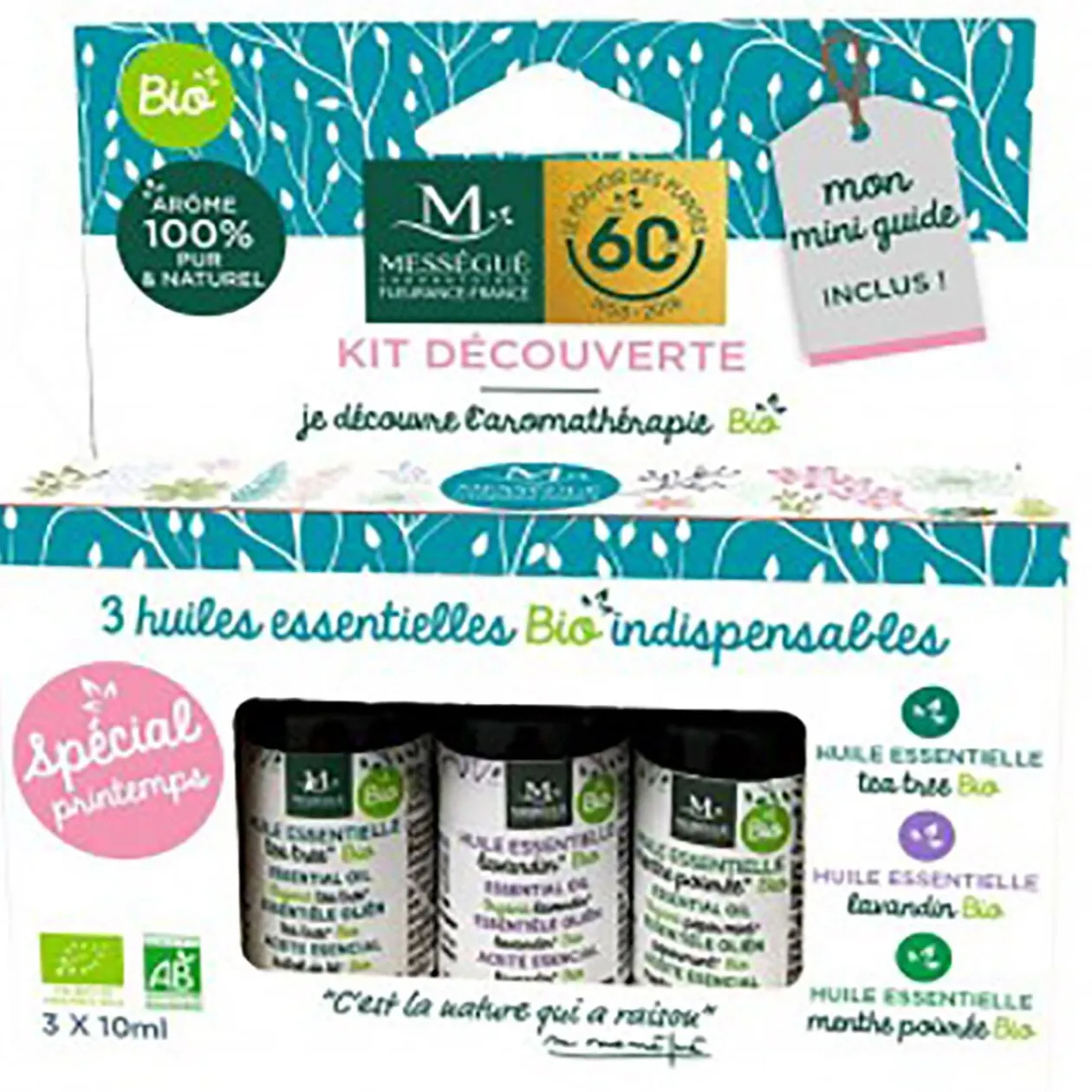 Coffret 3 huiles essentielles printemps bio Mességué