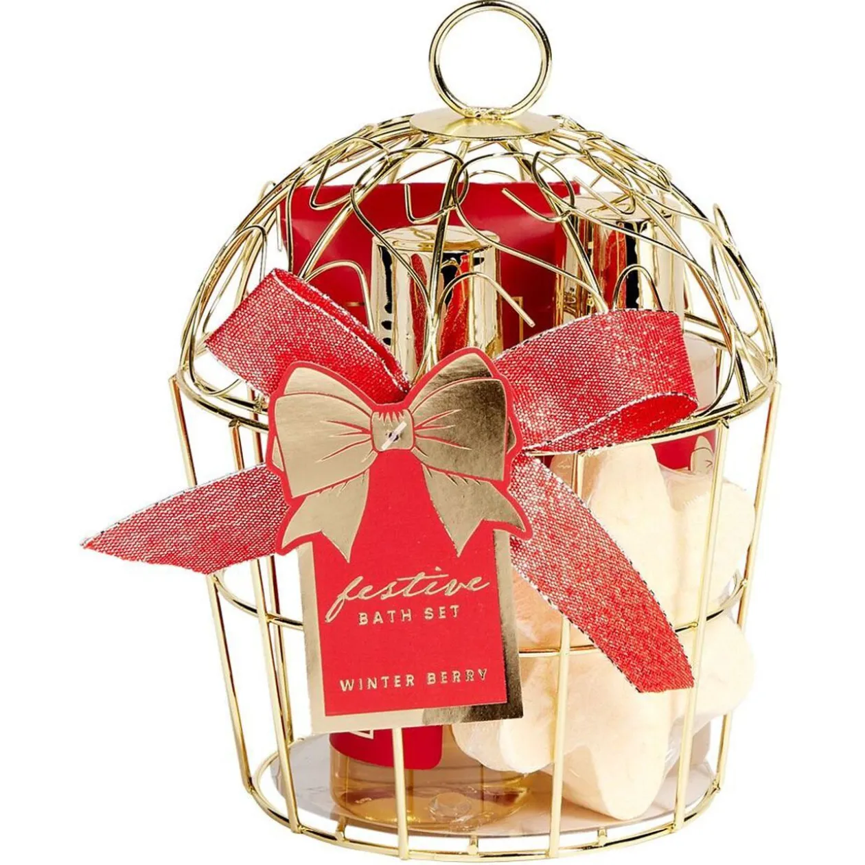 Coffret cadeau cage de bain 4 produits senteur baies d'hiver