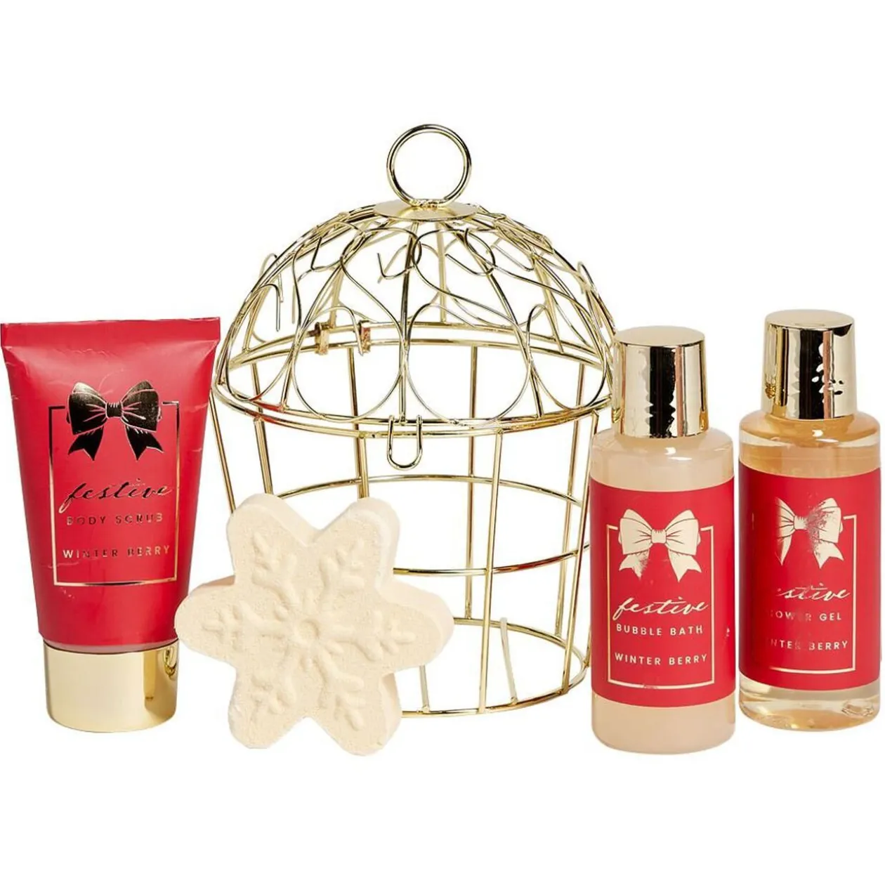 Coffret cadeau cage de bain 4 produits senteur baies d'hiver