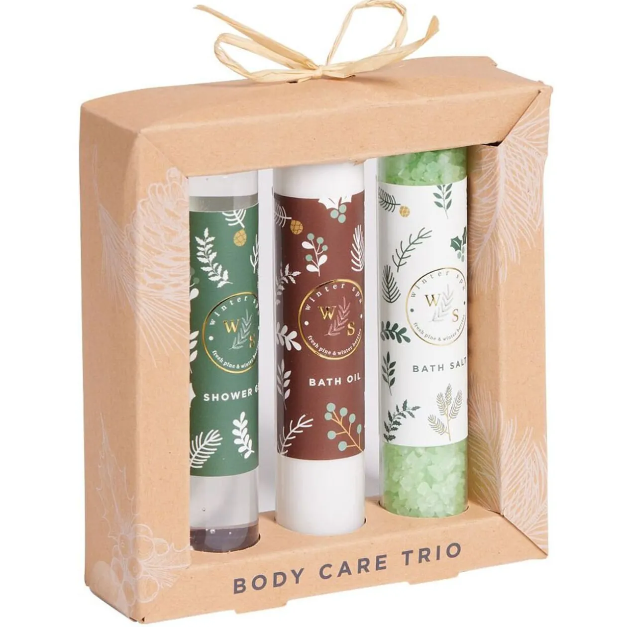 Coffret cadeau Winter Spa huile/gel/sel - 3 flacons