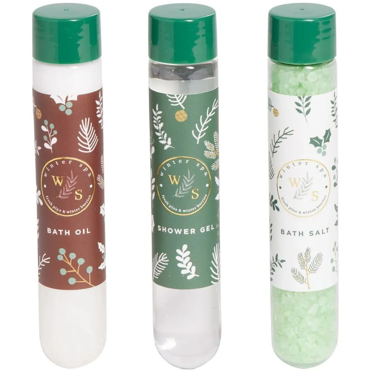 Coffret cadeau Winter Spa huile/gel/sel - 3 flacons