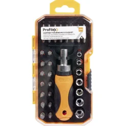 Coffret de tournevis à cliquet et douille 30 pièces