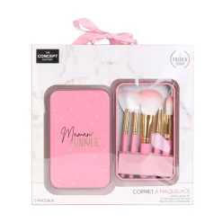 Coffret maquillage inscription Maman unique avec pinceau x5