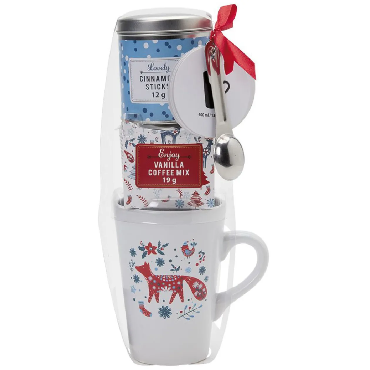 Coffret mug 400 ml avec boisson et biscuits Noël scandinave