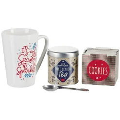 Coffret Mug XXL avec boisson et gourmandises Noël tradition