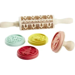 Coffret rouleau à pâtisserie à motif Noël