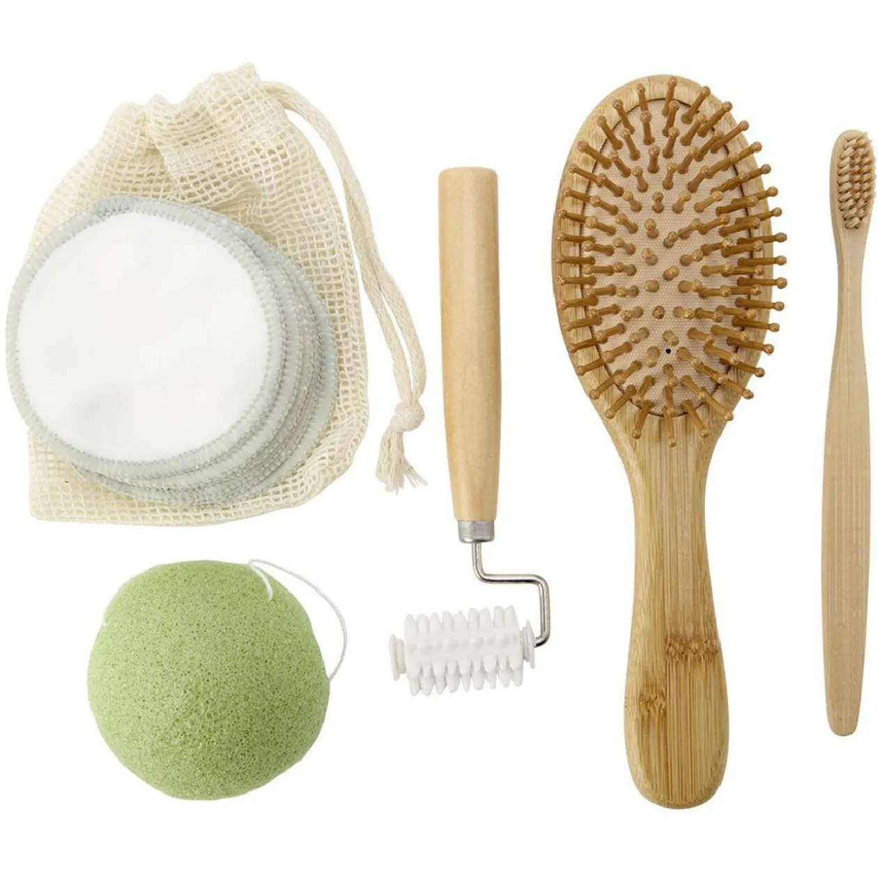 Coffret salle de bain en bambou 6 pièces