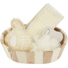 Coffret set de bain bois crin naturel