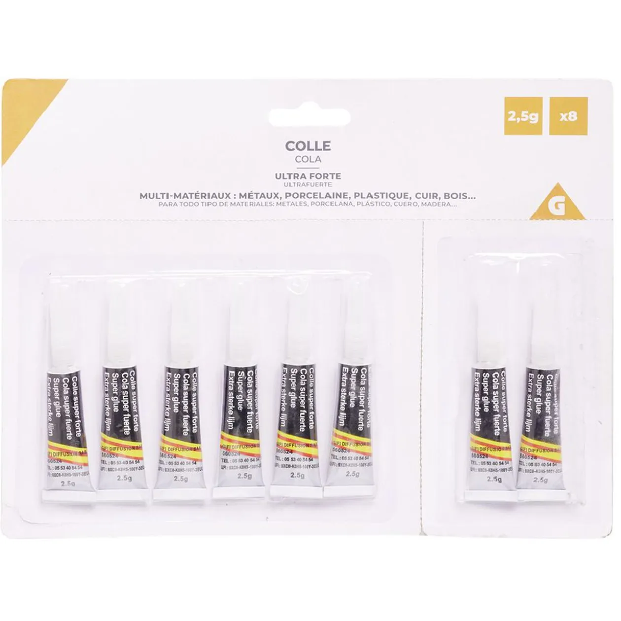 Colle liquide ultra forte x8