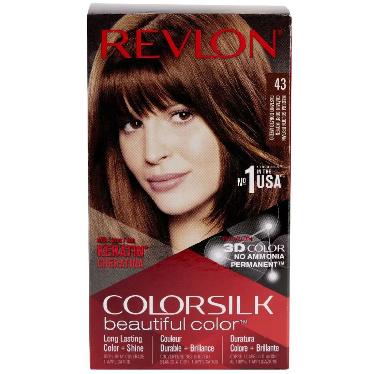 Coloration cheveux Chatain doré moyen 43 Revlon