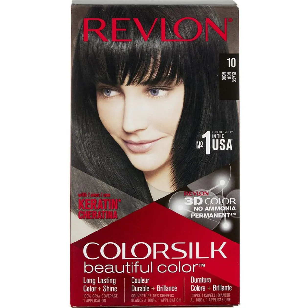 Coloration cheveux Noir Keratine 10 Revlon