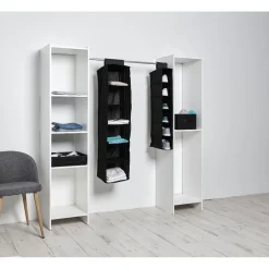 Compartiment pour vêtements à suspendre noir x6